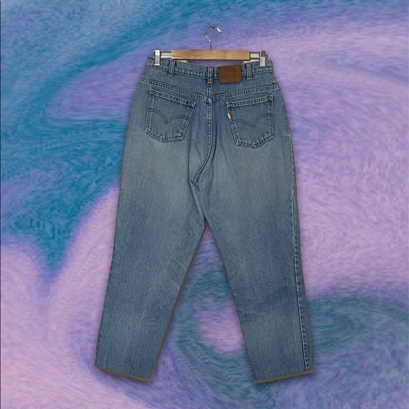 ♥︎ Levi’s RARE 631 Vintage Orange/White Tab Jeans ♥︎ - Picture 2 of 5